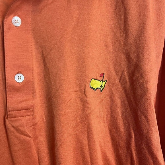 MASTERS - AMEN CORNER - AUGUSTA NATIONAL Large Orange GOLF POLO Men’s Size L - Picture 2 of 7